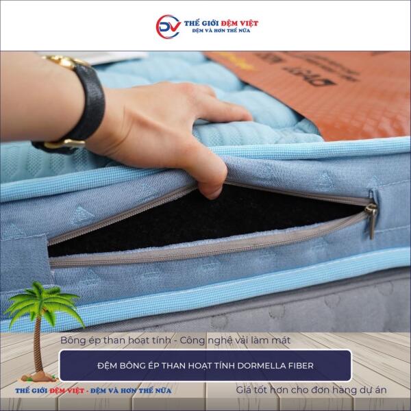 Đệm bông ép Kim Cương than hoạt tính Dormella Fiber 5